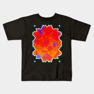 Vivid Neon Glitch - Modern Abstract Pop Art Kids T-Shirt